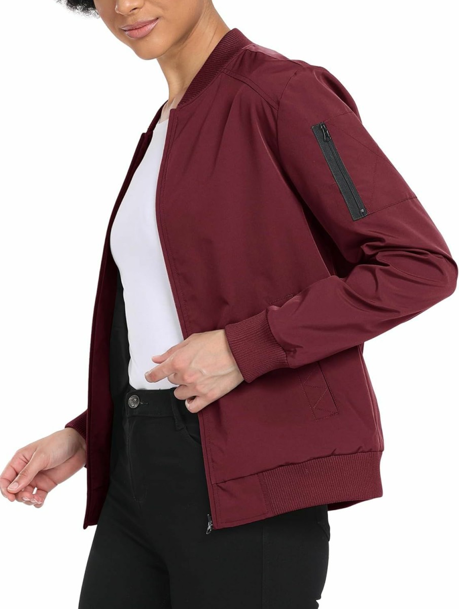 MoFiz Mofiz Womens Bomber Jacket Lightweight Zip Up Fall Jacket Casual Thin Outwear Jacket | Coats, Jackets & Vests