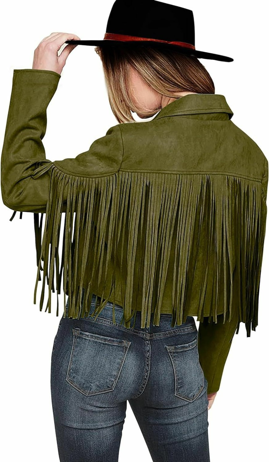 PRETTYGARDEN Prettygarden Women'S Fringe Faux Suede Leather Jackets 2024 Fashion Tassel Motorcycle Cropped Coats | Coats, Jackets & Vests