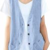 IDEALSANXUN Idealsanxun Womens Cotton Linen Vest Casual Sleeveless Blazer Cardigans Lightweight Jacket Waistcoat | Coats, Jackets & Vests