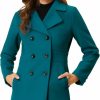 Allegra K Allegra K Women'S Double Breasted Notched Lapel Long Winter Coats | Coats, Jackets & Vests