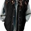 EVALESS Evaless Cropped Puffer Vest Women Lightweight Quilted Stand Collar Sleeveless Jackets Fall Button Zip Up Warm Coat Outerwear | Coats, Jackets & Vests