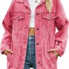 hathne Hathne Jean Jacket Women Oversized Casual Distressed Denim Jacket Button Down Long Sleeve Shirt Coat With Pockets | Coats, Jackets & Vests