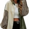 SHENHE Shenhe Women'S Corduroy Leopard Button Down Long Sleeve Shacket Jacket Outwear Coats | Coats, Jackets & Vests