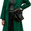 FSHAOES Fshaoes Womens Lapel Peacoat Winter Double-Breasted Outerwear Mid Long Jacket Casual Trench Coat | Coats, Jackets & Vests