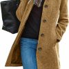 CHARTOU Chartou Women'S Casual Thicken Wool Blend Stand Collar Single Breasted Pea Coat | Coats, Jackets & Vests