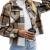 Zeagoo Zeagoo Flannels For Women Cropped Shacket Jacket Fashion Plaid Button Down Shirt 2023 Fall Coat Tops | Coats, Jackets & Vests