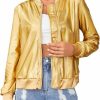 WDIRARA Wdirara Women'S Holographic Zipper Front Long Sleeve Baseball Bomber Jacket Outerwear | Coats, Jackets & Vests