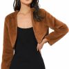 Allegra K Allegra K Women'S Christmas Cropped Jacket Evening Open Front Bolero Faux Fur Shrug | Coats, Jackets & Vests