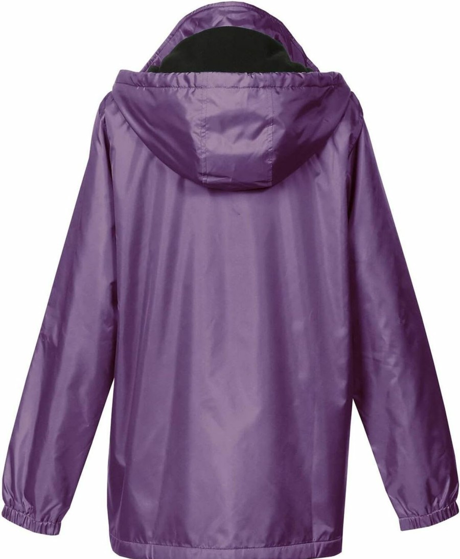 totes Totes Womens Rain Jacket With Hood Rain Coat For Women Waterproof Womens Coats, Plum, 3X | Coats, Jackets & Vests