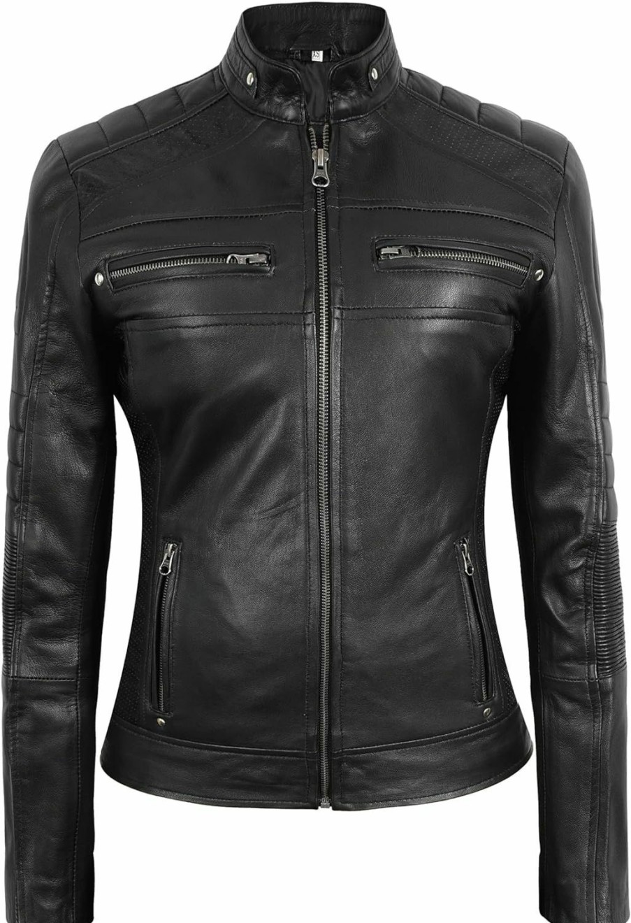 JEES Leather Jacket Women - Quilted Shoulder Leather Jacket For Women Stylish | Coats, Jackets & Vests