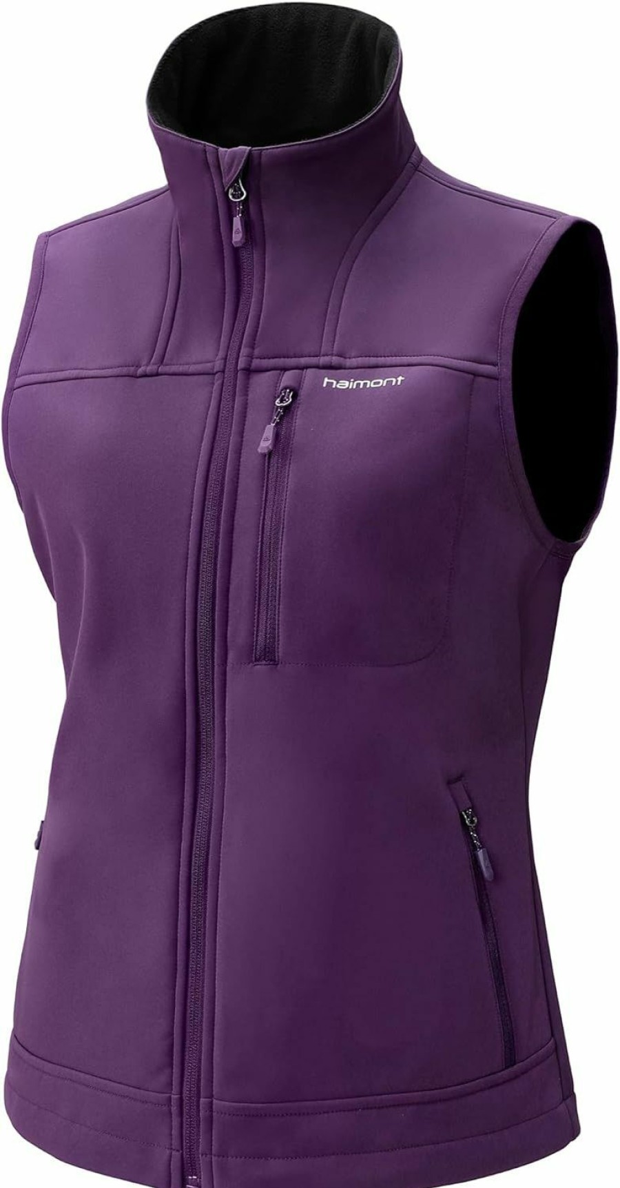 Haimont Haimont Women'S Lightweight Softshell Vest 6 Pockets Fleece Lined Windproof Sleeveless Zip Up Jacket For Running Hiking Golf | Coats, Jackets & Vests