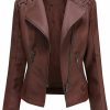 MODFUL Modful Women'S Faux Leather Moto Jacket Casual Short Solid Color Pu Biker Coat With Pockets | Coats, Jackets & Vests