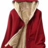 Gihuo Gihuo Women'S Sherpa Lined Hooded Sweatshirt Zip Up Winter Warm Hoodie Comfy Hooded Fleece Jacket | Coats, Jackets & Vests