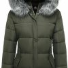 GGleaf Ggleaf Women'S Winter Thicken Puffer Coat Warm Snow Jacket With Fur Removable Hood | Coats, Jackets & Vests