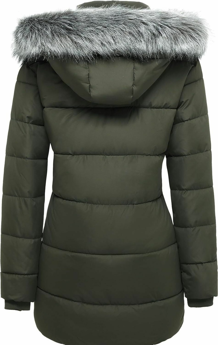 GGleaf Ggleaf Women'S Winter Thicken Puffer Coat Warm Snow Jacket With Fur Removable Hood | Coats, Jackets & Vests