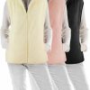 Ramede 3 Pcs Women'S Polar Sherpa Fleece Vest Sleeveless Zip Up Fleece Fuzzy Coat Warm Stand Collar With Pockets | Coats, Jackets & Vests