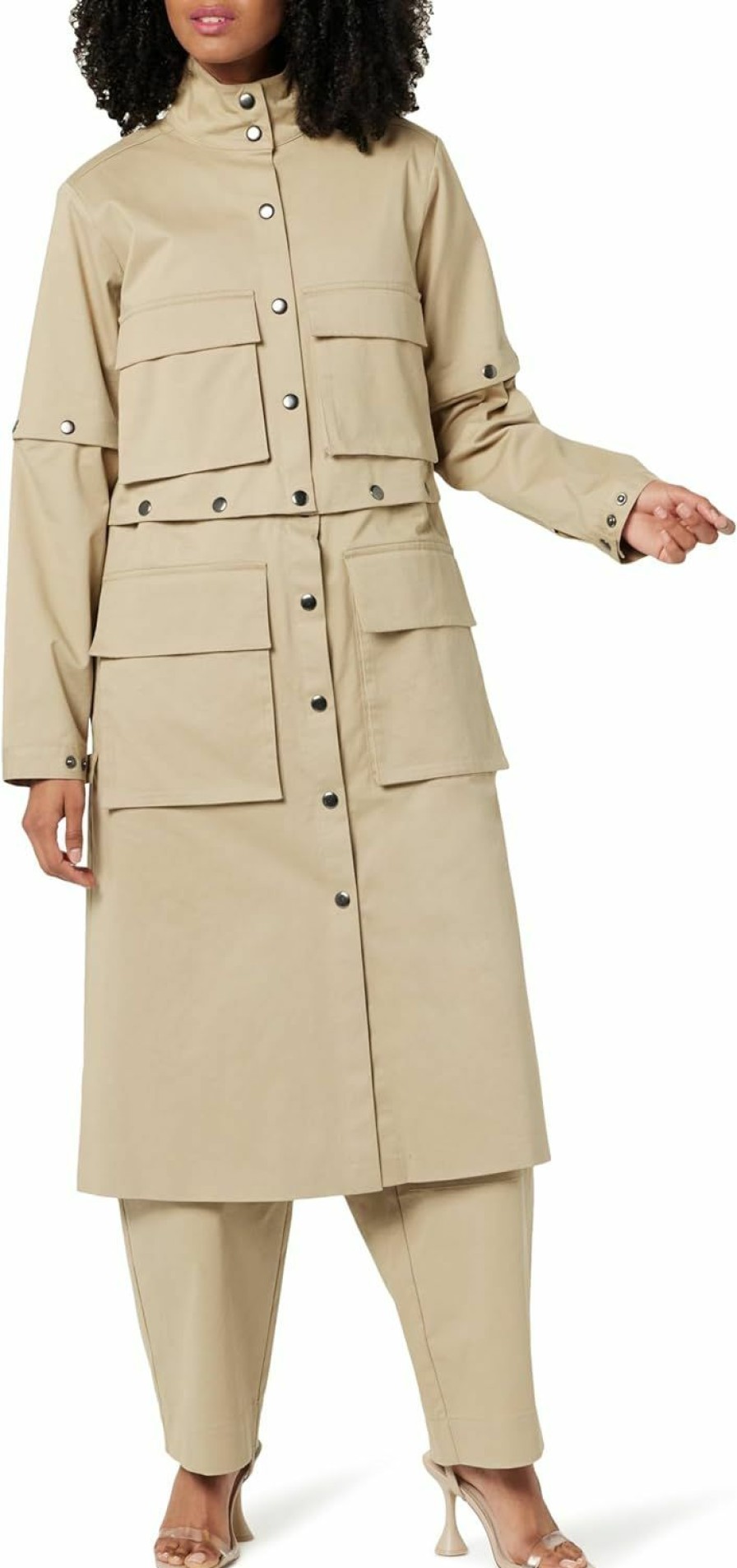 The Drop The Drop Women'S Travertine Convertible Utility Coat By @Takkunda | Coats, Jackets & Vests