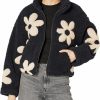 [BLANKNYC] [Blanknyc] Womens Luxury Clothing Sherpa Jacket With Floral Patch Detail, Comfortable & Stylish Coat, Love Life, Medium | Coats, Jackets & Vests