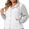 Agnes Orinda Agnes Orinda Women'S Plus Size Layered Drawstring Hoodie Denim Jacket Jean Jackets With Pockets | Coats, Jackets & Vests