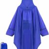 Cosmine Cosmine Hooded Rain Poncho For Adult With Pocket, Waterproof Lightweight Uni Raincoat Jacket For Hiking Camping Emergency | Coats, Jackets & Vests