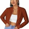 SweatyRocks Sweatyrocks Women'S Casual Long Sleeve Solid Zip Up Coat Crop Bomber Jacket | Coats, Jackets & Vests