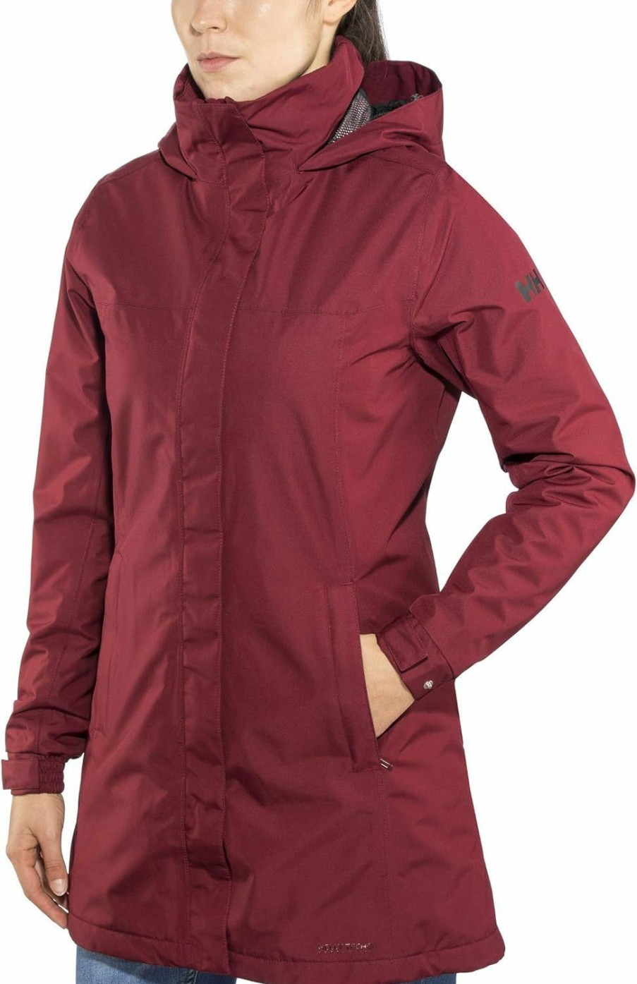 Helly-Hansen Helly-Hansen Womens Aden Insulated Waterproof Windproof Breathable Long Length Packable Hood Rain Coat Jacket | Coats, Jackets & Vests