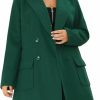 Agnes Orinda Agnes Orinda Women'S Plus Size Long Winter Coats Notch Lapel Double Breasted Pea Trench Coats | Coats, Jackets & Vests