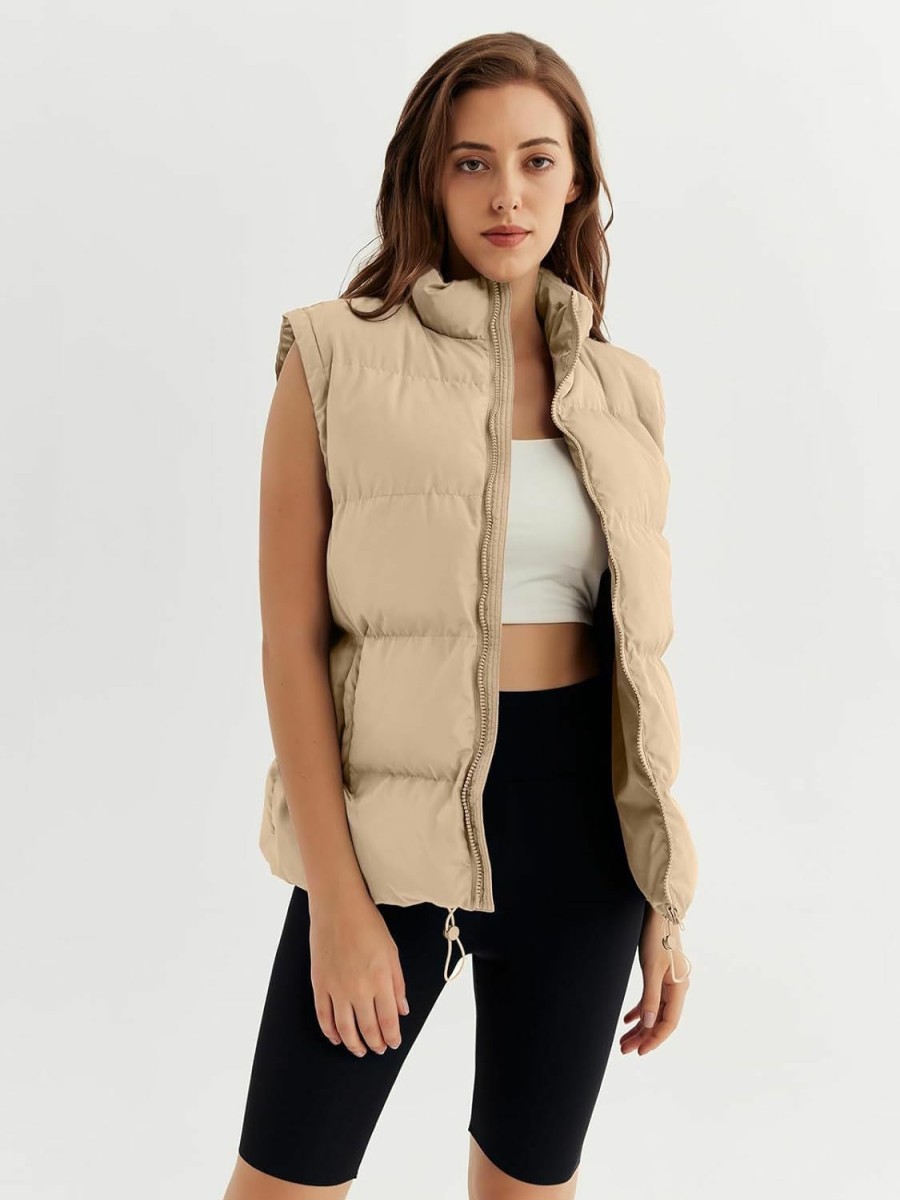 Trendy Queen Trendy Queen Puffer Vest Womens Oversized Zip Up Jackets Stand-Up Collar Down Vest With Pocket Lightweight Fall Fashion Coat | Coats, Jackets & Vests