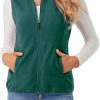 Fuinloth Fuinloth Women'S Fleece Vest, Polar Soft Sleeveless Classic Fit With Zip Up Pockets | Coats, Jackets & Vests