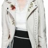 LY VAREY LIN Ly Varey Lin Women'S Floral Embroidered Faux Leather Moto Pu Jacket Coat | Coats, Jackets & Vests