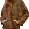 Omoone Omoone Women'S Quilted Puffer Jacket Zip Up Oversized Lightweight Padded Down Coat Outerwear | Coats, Jackets & Vests