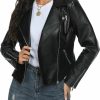 Fahsyee Faux Leather Jacket For Women, Moto Biker Motocycle Coat Lightweight Blazer Vegan | Coats, Jackets & Vests