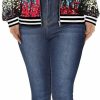 Yutuwomsfushi Women'S Sequin Long Sleeve Front Zip Bomber Jacket With Ribbed Cuffs | Coats, Jackets & Vests