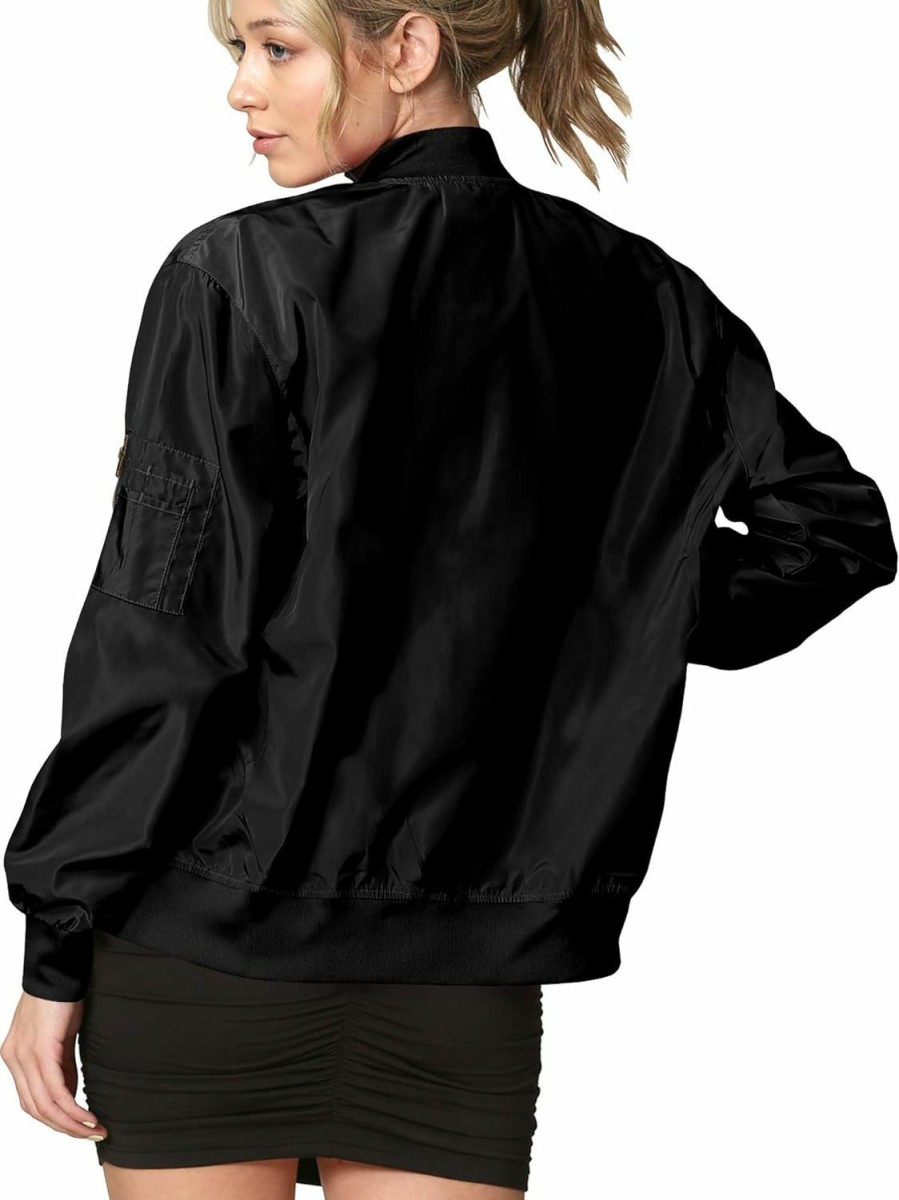 Lock and Love Lock And Love Women'S Classic Lightweight Jacket Multi Pocket Windbreaker Bomber Jacket | Coats, Jackets & Vests