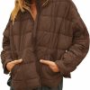 ROJZR Womens Lightweight Quilted Puffer Jackets Oversized Zip Up Packable Padded Jacket Winter Warm Down Coats | Coats, Jackets & Vests