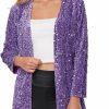 THANKPEARL Women'S Sequin Jacket Long Sleeve Open Front Blazer Glitter Sparkly Coat Party Casual Cardigan | Coats, Jackets & Vests