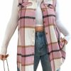 SOLY HUX Soly Hux Women'S Plus Size Plaid Vest Coat Button Front Sleeveless Blazer Jacket Outerwear | Coats, Jackets & Vests