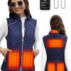 tomilk Heated Vest Women Rechargeable With Battery Pack Included Slim Fit Electric Heated Coat,Women'S Heated Vests | Coats, Jackets & Vests