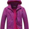 Aagetenar Women'S Outdoor Waterproof Rain Jacket Softshell Raincoat With Hooded Lightweight Windbreaker For Hiking | Coats, Jackets & Vests