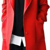 chouyatou Chouyatou Women'S Winter Casual Single Breasted Long Wool Coat Formal Office Wool Overcoat | Coats, Jackets & Vests