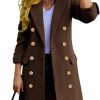 IDEALSANXUN Idealsanxun Womens Fall Winter Wool Coats Double Breasted Midi Peacoat Trench Coats | Coats, Jackets & Vests