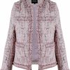 ebossy Ebossy Women'S Elegant Open Front Round Neck Fringed Plaid Tweed Jacket | Coats, Jackets & Vests