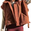 VAOYIU Women'S Fleece Vest Casual Sleeveless Oversized Sherpa Jacket Button Down Vests Outerwear With Pockets | Coats, Jackets & Vests