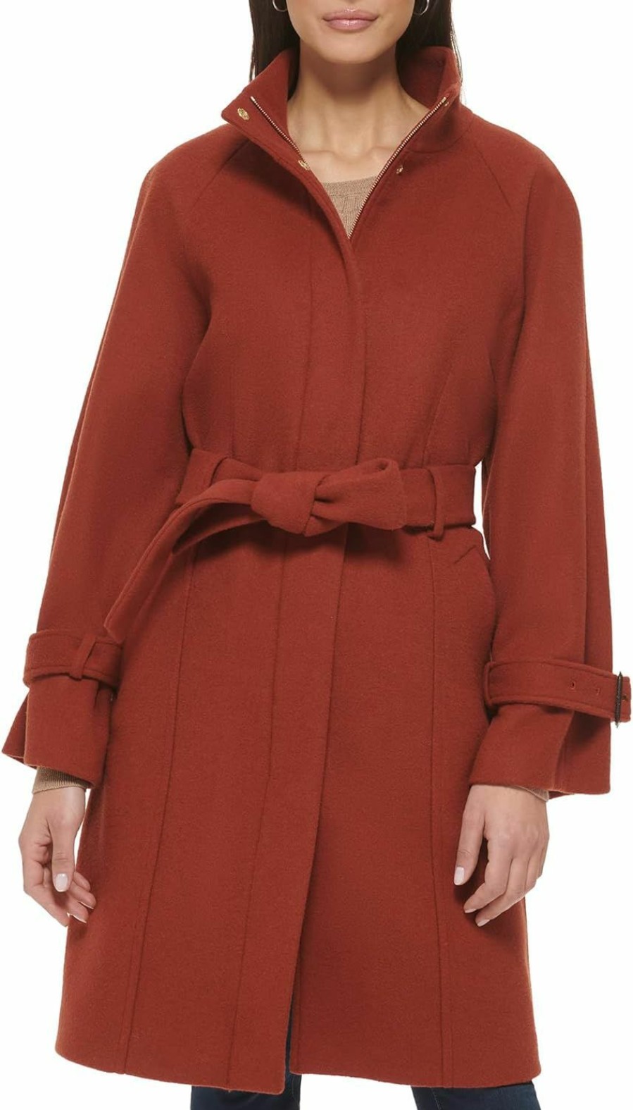 Cole Haan Cole Haan Women'S Belted Raglan Melton Wool Coat | Coats, Jackets & Vests