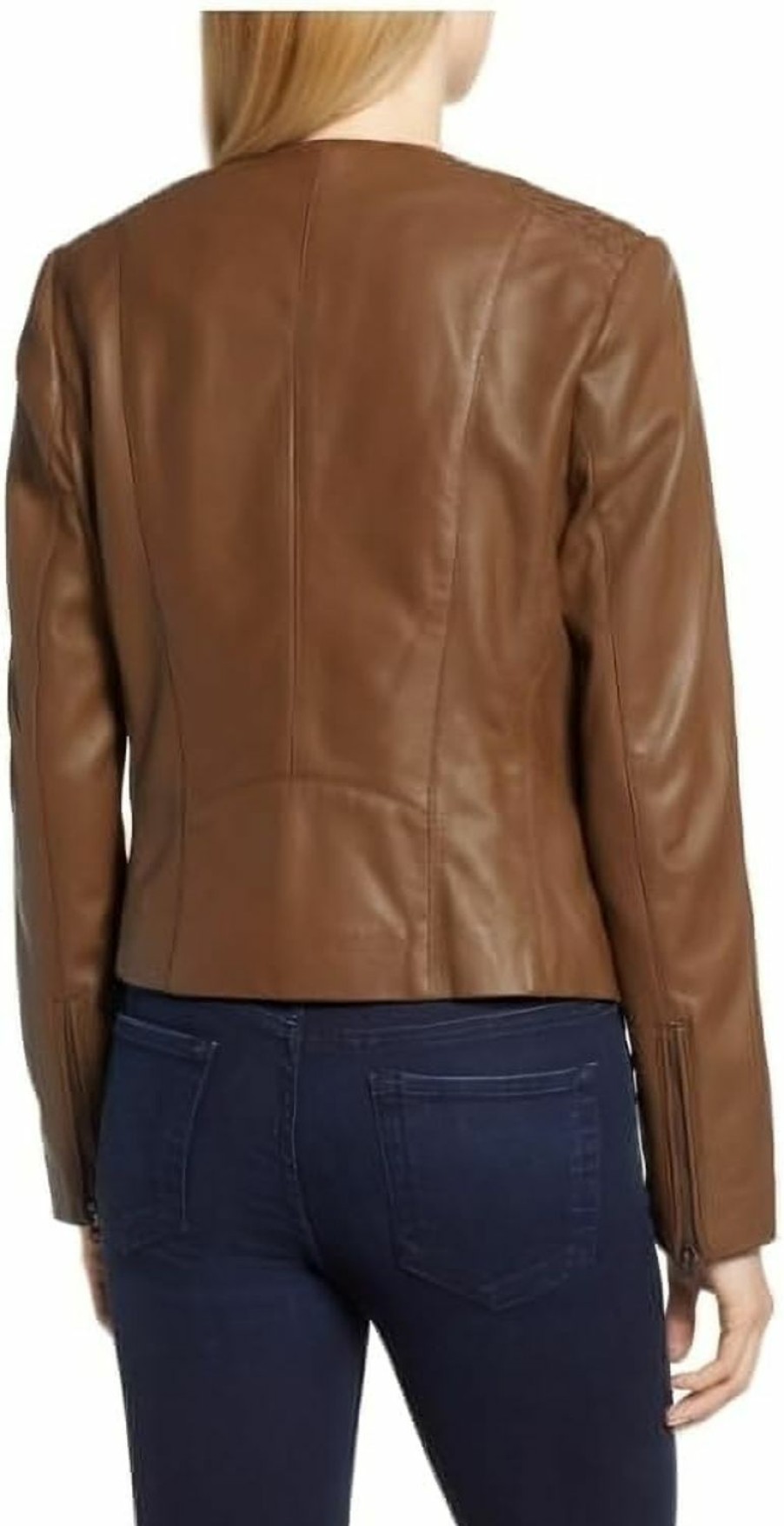 Cole Haan Cole Haan Women'S Fully Lined Wing Collar Leather Coat | Coats, Jackets & Vests