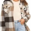 AUTOMET Automet Womens Casual Plaid Shacket Button Down Long Sleeve Shirts 2024 | Coats, Jackets & Vests