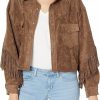 [BLANKNYC] [Blanknyc] Womens Luxury Clothing Faux Suede Fringe Shirt Jacket, Comfortable & Stylish Coat | Coats, Jackets & Vests