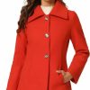 Allegra K Allegra K Women'S Single Breasted Turndown Collar Overcoat Vintage Winter Coat With Pockets | Coats, Jackets & Vests