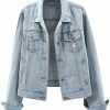 Kedera Kedera Womens Denim Jackets Distressed Ripped Long Sleeve Jean Jacket Coats | Coats, Jackets & Vests