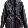 LY VAREY LIN Ly Varey Lin Women Faux Leather Belted Shirt Jacket Lapel Blazer Coat With Bust Pocket | Coats, Jackets & Vests